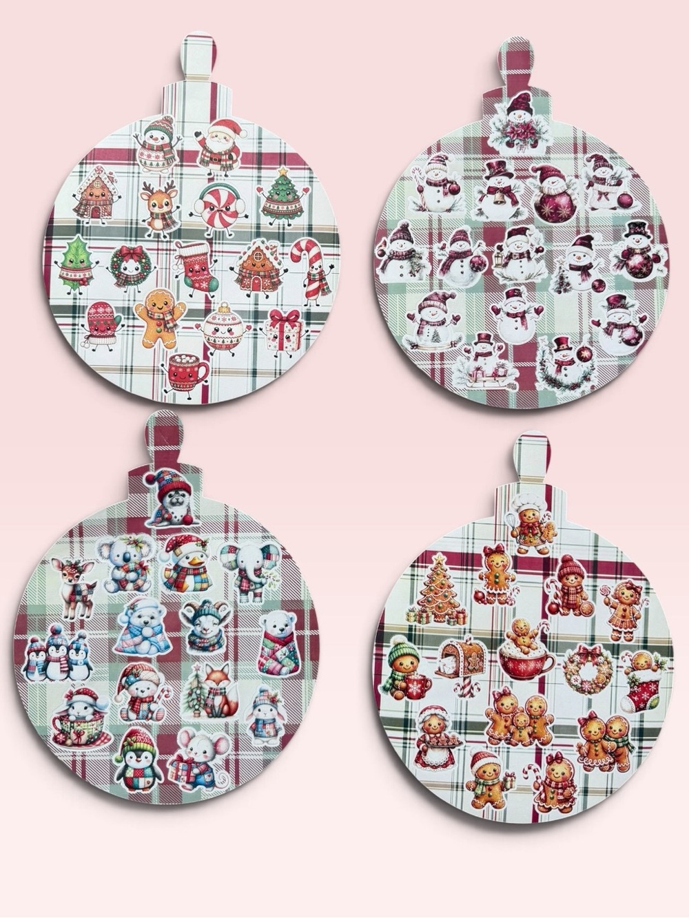 60 Handmade Festive Christmas Holiday Stickers